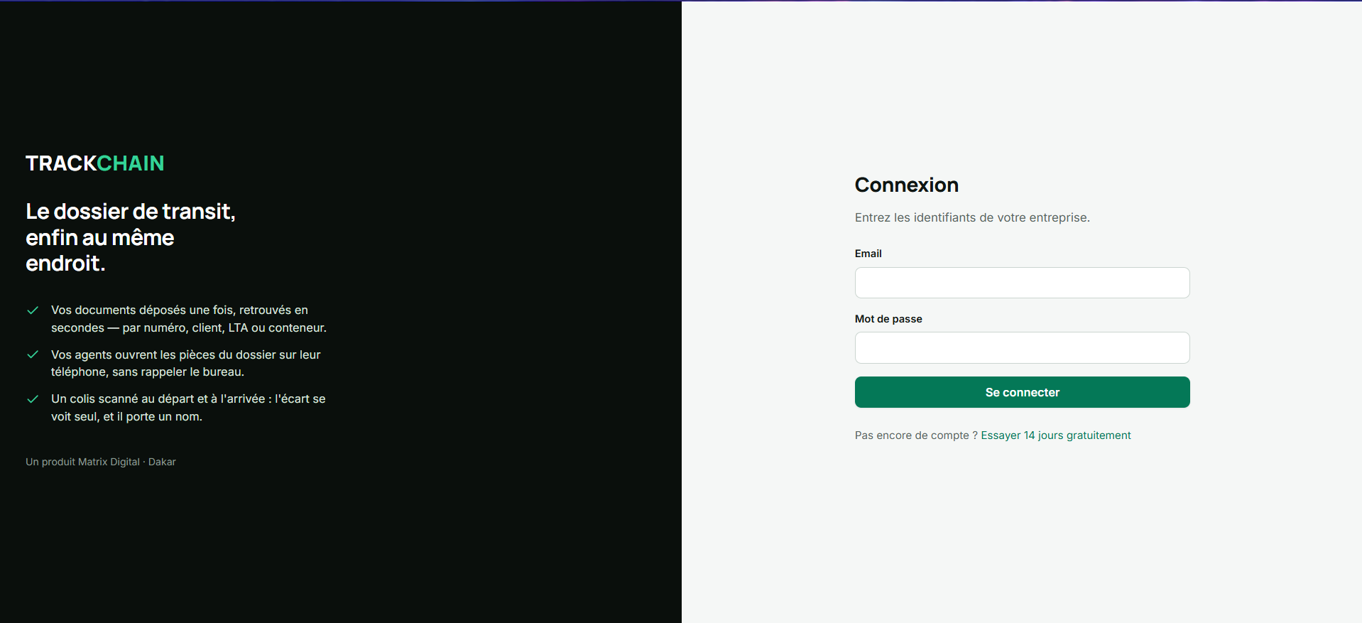 TrackChain — suivi de transit