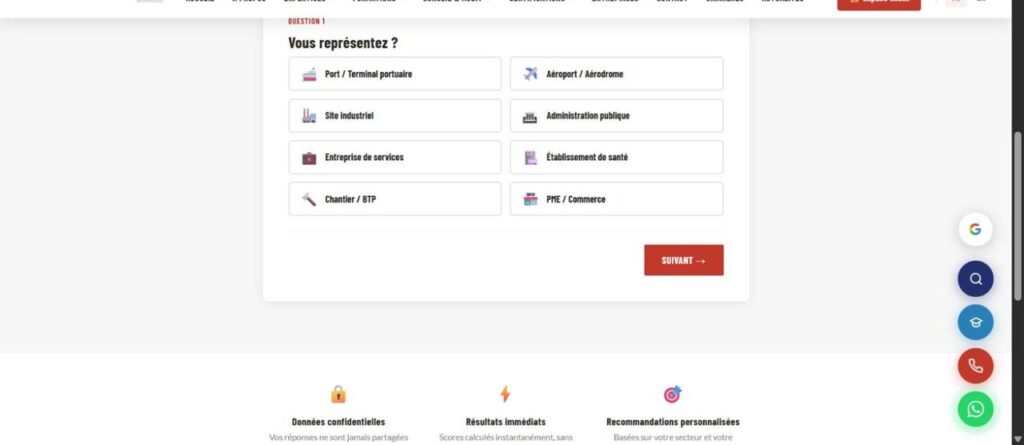 Le diagnostic d'audit gratuit : le visiteur se situe en quelques questions et repart avec une recommandation, pas avec un formulaire de contact.